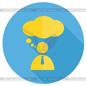 Speaker flat icon - vector clip art