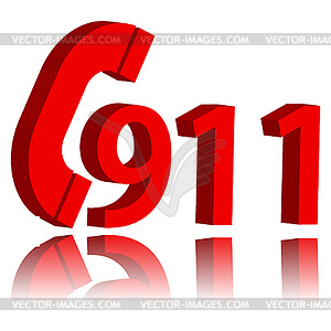 911 emergency symbol - vector clip art