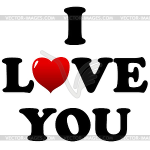 I love you symbol - vector clipart