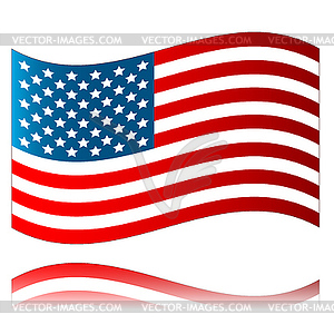 American flag - vector clipart