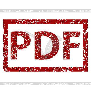 PDF гранж штампа - векторное изображение EPS