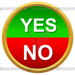 Yes or No icons - royalty-free vector image