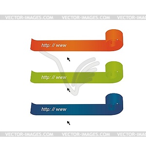 Bright, color tapes of browser - vector clipart / vector image