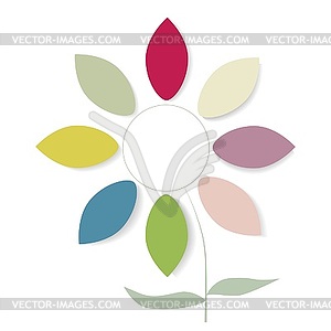 Abstract bright flower - vector clipart