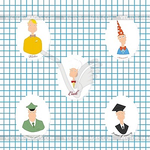 Set of people of different professions - vector image