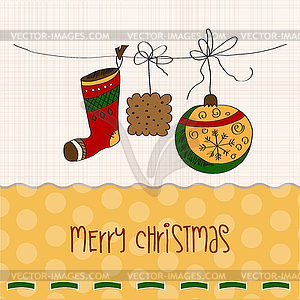 Christmas card - color vector clipart