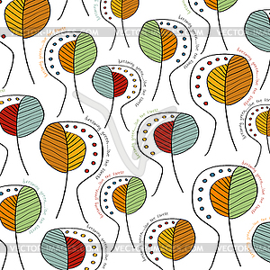 Seamless background with trees - stock vector clipart