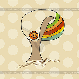 Stylized tree - vector clip art