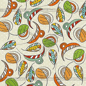 Seamless pattern with leaf - vector image