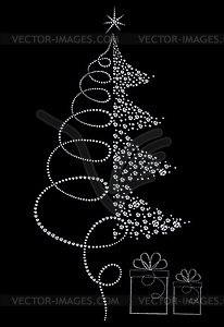 Luxury Christmas tree - vector clip art