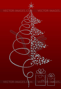 Luxury Christmas tree - vector clipart