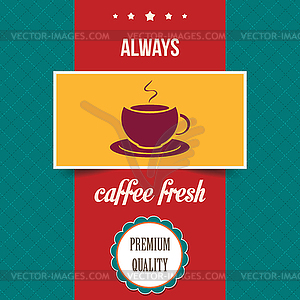 Vintage coffee poster - vector image