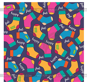 Seamless background with socks - vector image