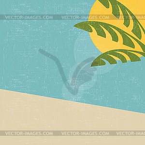 Retro summer landscape - vector clip art