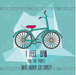 Hipster bicycle - vector clipart