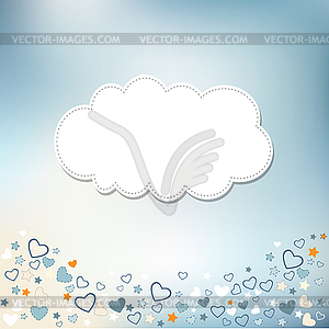 Template frame design for greeting card - vector image