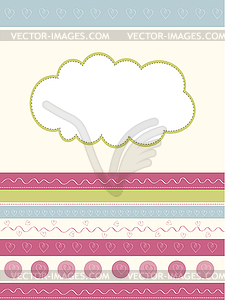 Template frame design for greeting card - vector image