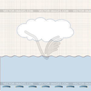 Template frame design for greeting card - royalty-free vector clipart