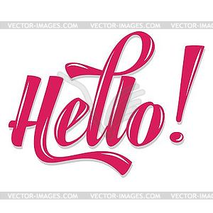 Calligraphic Writing Hello - royalty-free vector image