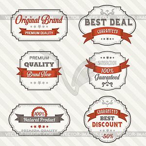 Set of vintage retro labels - vector clipart