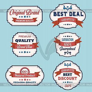 Set of vintage retro labels - vector clip art