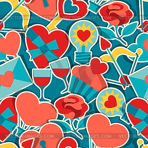 Valentine`s and Wedding seamless pattern - vector clip art