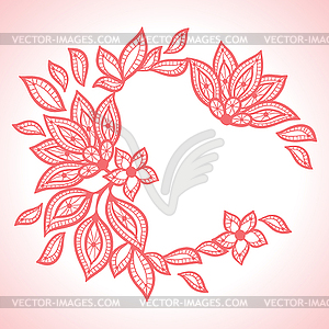 Delicate lace background, abstract ornament - vector image