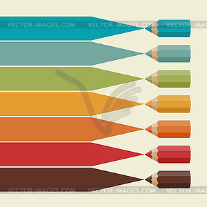 Creative infographics background with colored - vector clipart