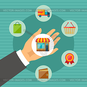 Internet shopping concept  - vector image