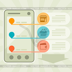 Internet shopping concept  - vector image