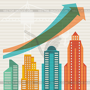 Cityscape background with buildings - vector clipart