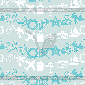 Travel and tourism seamless pattern - vector image