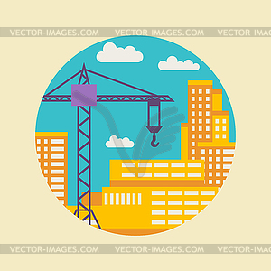 Cityscape background with buildings - vector clipart / vector image