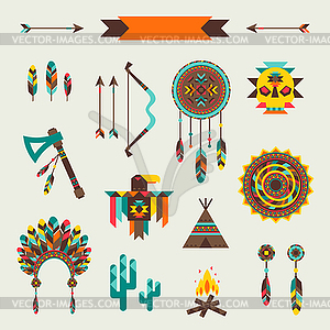 Ethnic seamless pattern in native style - vector image