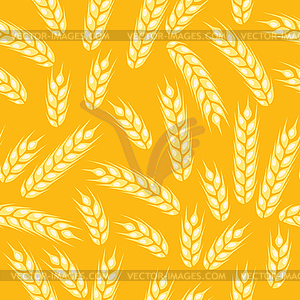 Seamless pattern with ears of wheat - vector clipart