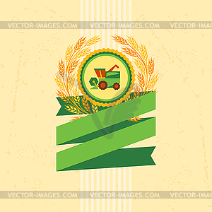 Background with label for cereal product - vector clipart / vector image