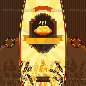 Package design for wheat pasta - vector clip art