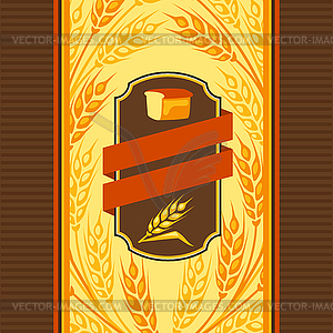 Package design for bread - color vector clipart