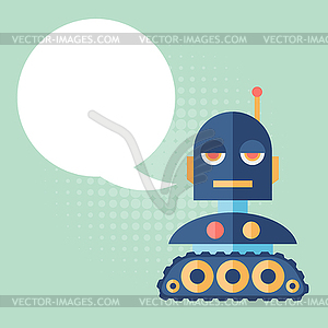 Design robot says something - vector clip art