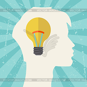 Conceptual idea thinking - vector image