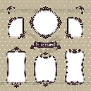 Vintage background photo frames - vector clip art