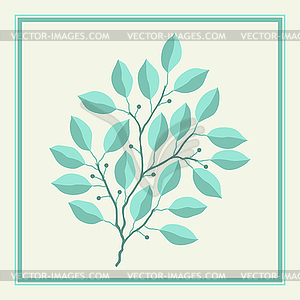 Natural abstract background with branches of leaves - vector image