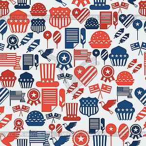 United States of America Independence Day seamless - vector clip art