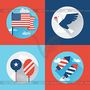 United States of America Independence Day greeting - vector image