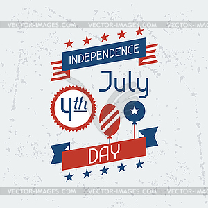 United States of America Independence Day greeting - color vector clipart