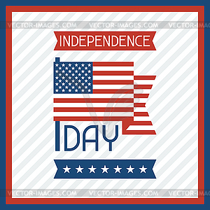 United States of America Independence Day greeting - vector clipart