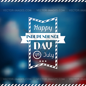 United States of America Independence Day greeting - vector image