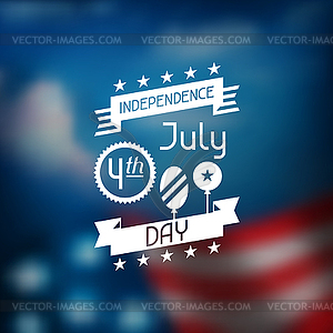 United States of America Independence Day greeting - vector clipart