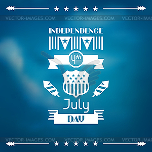 United States of America Independence Day greeting - vector image