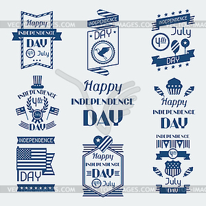 United States of America Independence Day greeting - vector clipart